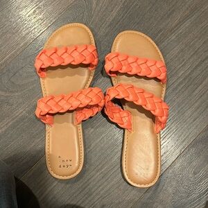A new day pink 2 strap sandals size 9 11:24